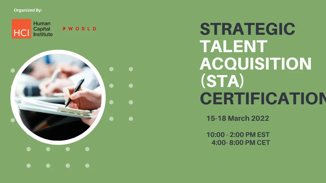 Virtual Strategic Talent Acquisition (STA) Certification March 2022